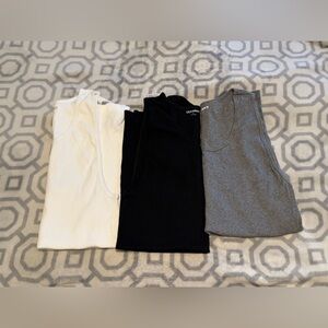 3 pack Old Navy Tank Tops rib knit brand new  - White, Black, and Gray